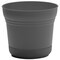 Bloem Saturn Round Planter With Saucer Tray: 14" - Charcoal - Durable Plastic Pot, Matte Finish, Removable Saucer, For Indoor & Outdoor Use, Gardening, 5 Gallon Capacity